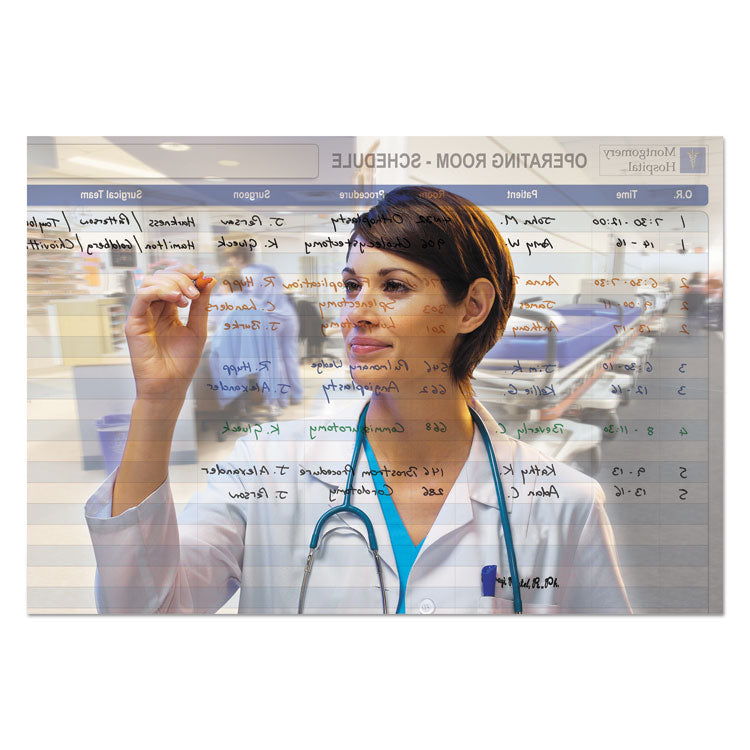 InView Custom Whiteboard, 36" x 24", White/Clear Surface, Graphite Gray Fiberboard (MDF) Frame