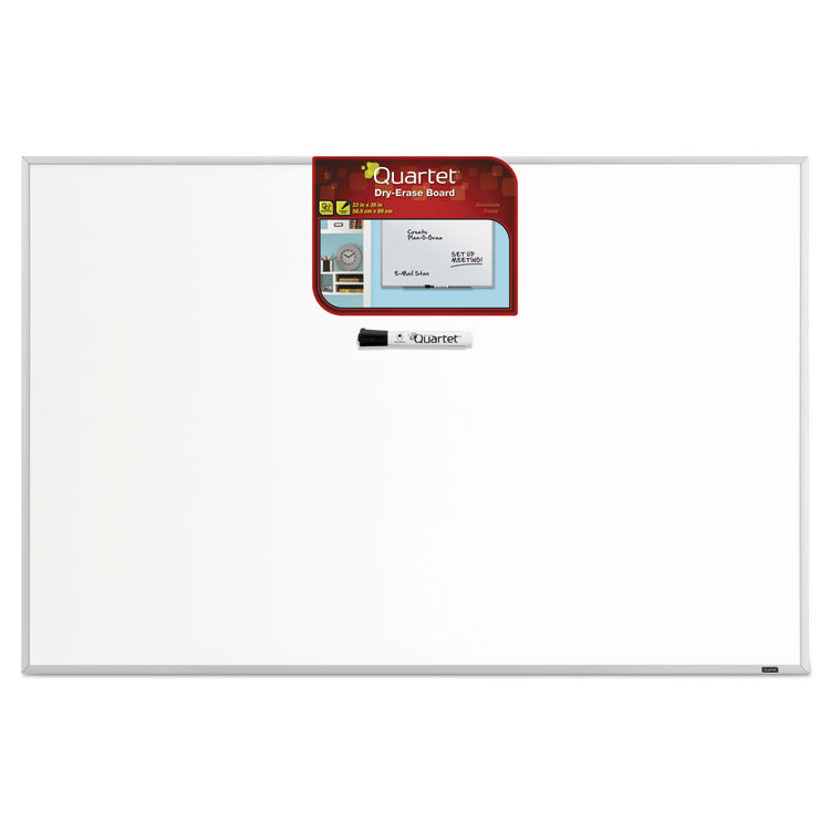 Dry Erase Board, 36" x 24", White Surface, Satin Aluminum Frame