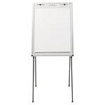 Dry Erase Steel Easel, 29" x 40", White Surface, Satin Aluminum Frame