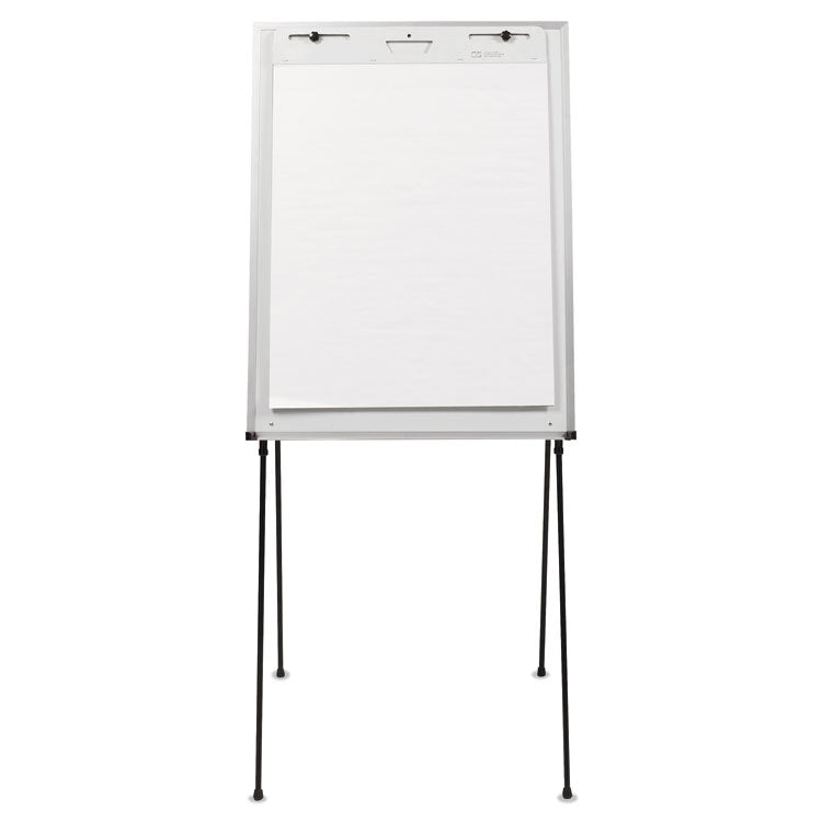 Dry Erase Steel Easel, 29" x 40", White Surface, Satin Aluminum Frame