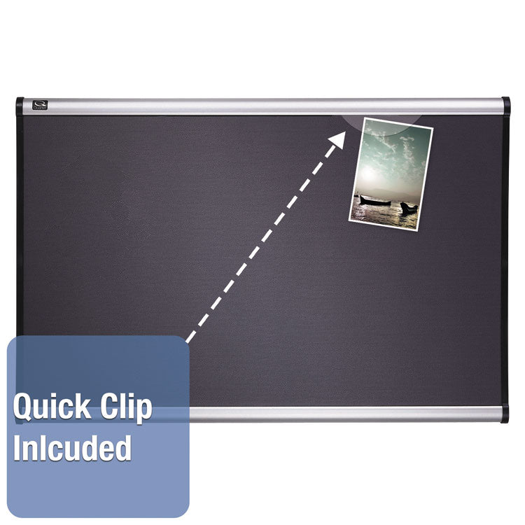 Prestige Gray Diamond Mesh Bulletin Board, 72" x 48", Gray Surface, Silver Aluminum/Plastic Frame