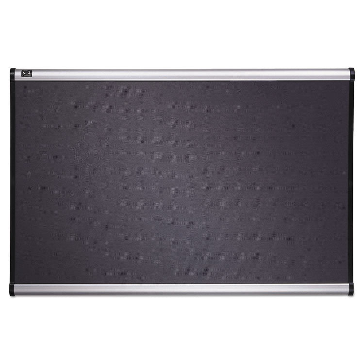 Prestige Gray Diamond Mesh Bulletin Board, 72" x 48", Gray Surface, Silver Aluminum/Plastic Frame