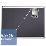 Prestige Plus Magnetic Fabric Bulletin Boards, 72" x 48", Gray Surface, Satin Aluminum Frame