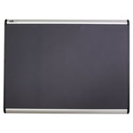 Prestige Plus Magnetic Fabric Bulletin Boards, 72" x 48", Gray Surface, Satin Aluminum Frame