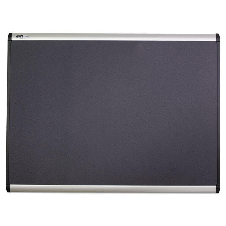 Prestige Plus Magnetic Fabric Bulletin Boards, 72" x 48", Gray Surface, Satin Aluminum Frame