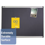 Prestige Plus Magnetic Fabric Bulletin Boards, 72" x 48", Gray Surface, Satin Aluminum Frame