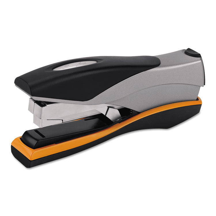 Optima 40 Desktop Stapler, 40-Sheet Capacity, Silver/black/orange