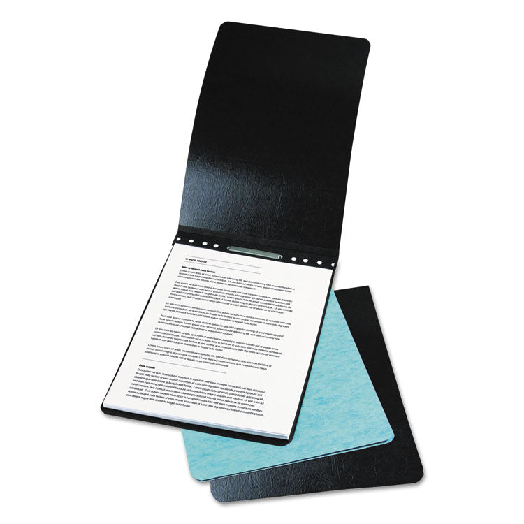 Presstex Report Cover With Tyvek Reinforced Hinge, Top Bound, Two-Piece Prong Fastener, 2" Capacity, 11 X 14, Black/black