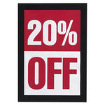 DURAFRAME Sign Holder, 5.5 x 8.5, Black Frame, 2/Pack