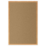 Economy Cork Board with Oak Frame, 48" x 36", Tan Surface, Oak Finished Fiberboard (MDF) Frame