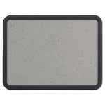 Contour Granite Board, 48" x 36", Granite Gray Surface, Black Plastic Frame