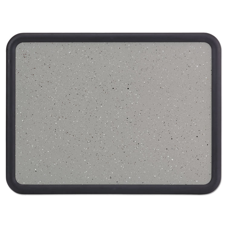 Contour Granite Board, 48" x 36", Granite Gray Surface, Black Plastic Frame
