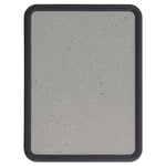 Contour Granite Board, 48" x 36", Granite Gray Surface, Black Plastic Frame