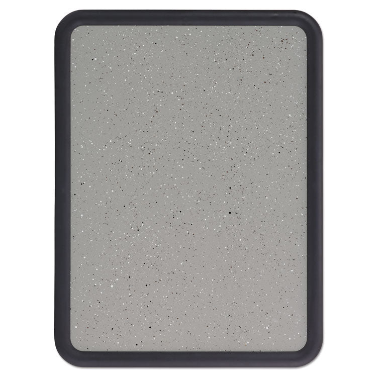 Contour Granite Board, 48" x 36", Granite Gray Surface, Black Plastic Frame