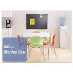 Prestige Euro Style Black Embossed Foam Bulletin Board, 72" x 48", Black Surface, Euro Titanium Finished Aluminum Frame