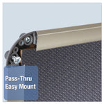 Prestige Euro Style Black Embossed Foam Bulletin Board, 72" x 48", Black Surface, Euro Titanium Finished Aluminum Frame