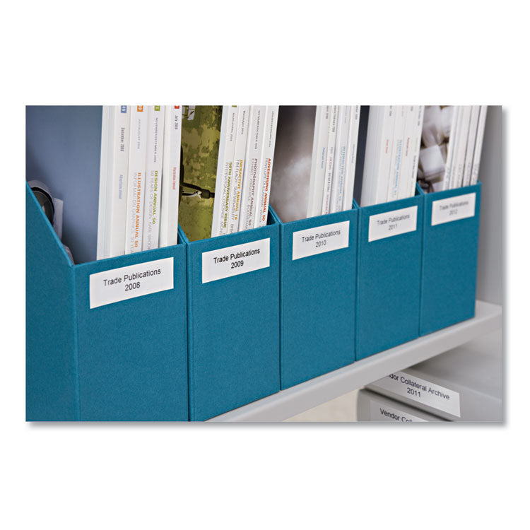 D1 Standard Labels, 0.5" x 23 ft, Black Print on White Tape, 4/Pack