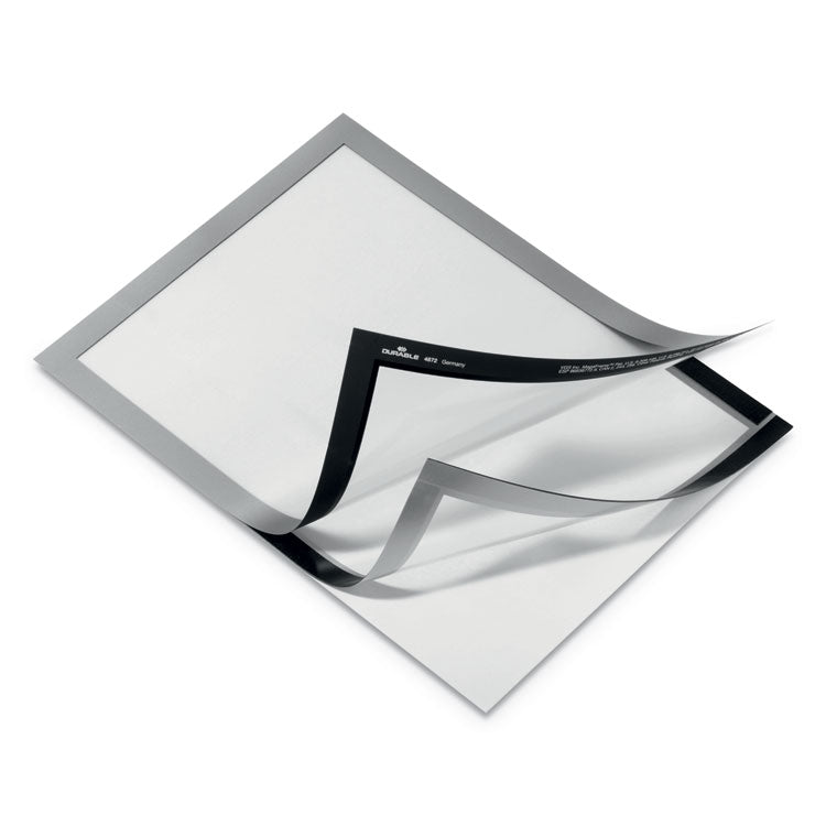 DURAFRAME Sign Holder, 8.5 x 11, Silver Frame, 2/Pack