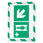 DURAFRAME Security Magnetic Sign Holder, 8.5 x 11, Green/White Frame, 2/Pack
