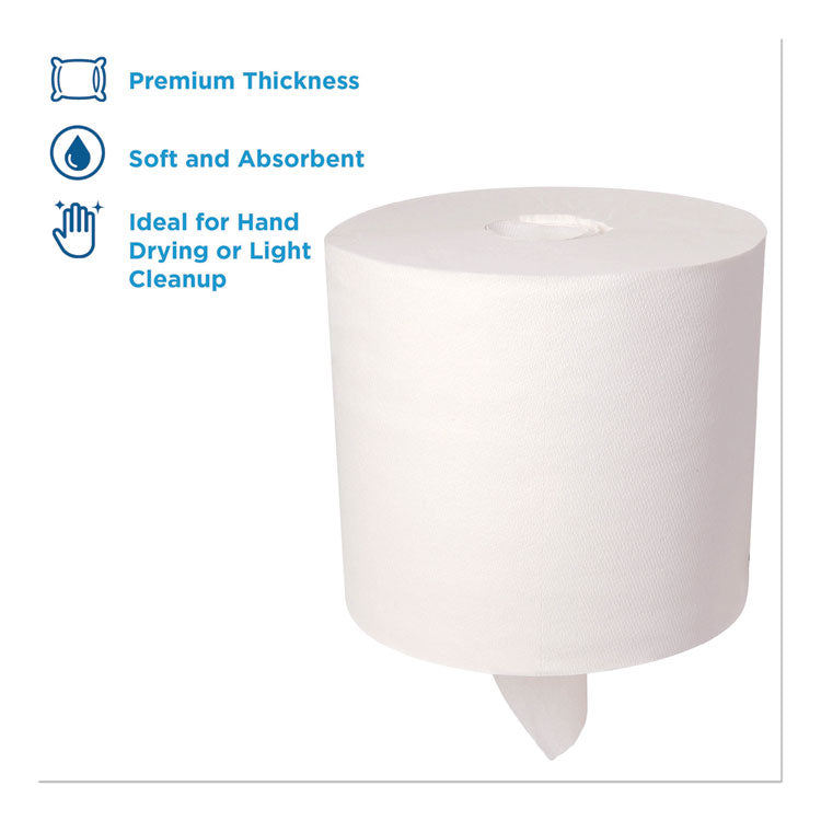 SofPull Perforated Paper Towel, 1-Ply, 7.8 x 15, White, 560/Roll, 4 Rolls/Carton