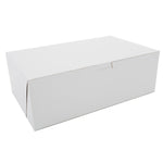 White One-Piece Non-Window Bakery Boxes, 10.75 x 6.75 x 3.63, White, Paper, 250/Carton