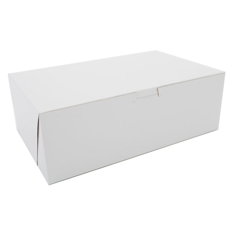 White One-Piece Non-Window Bakery Boxes, 10.75 x 6.75 x 3.63, White, Paper, 250/Carton