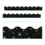 Sparkle Terrific Trimmers, Sparkles, 2.75" x 32 ft, Black Sparkle, 12/Set