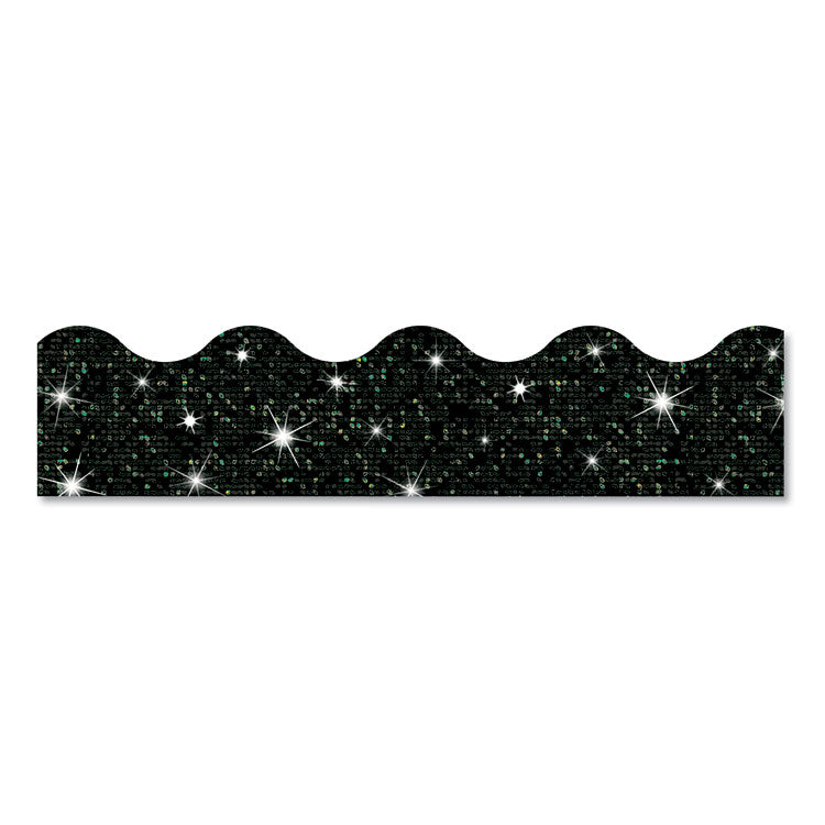 Sparkle Terrific Trimmers, Sparkles, 2.75" x 32 ft, Black Sparkle, 12/Set