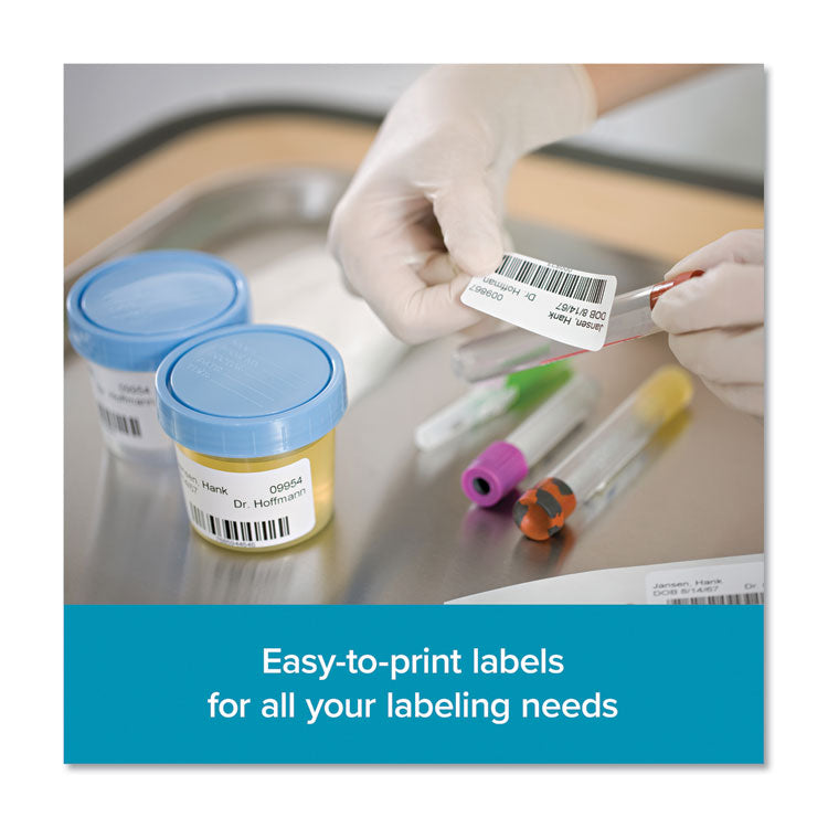 LW Multipurpose Labels, 1" x 2.13", White, 500 Labels/Roll, 6 Rolls/Pack