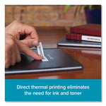 LW 1-Up File Folder, 0.56" x 3.43", White, 130 Labels/Roll, 6 Rolls/Pack