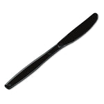 Plastic Cutlery, Heavyweight Knife, Black, 1,000/Carton