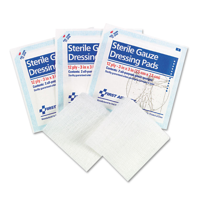 Smartcompliance Gauze Pads, Sterile, 12-Ply, 3 X 3, 5 Dual-Pads/pack