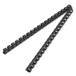 Plastic Comb Bindings, 1/2" Diameter, 90 Sheet Capacity, Navy Blue, 100/Pack