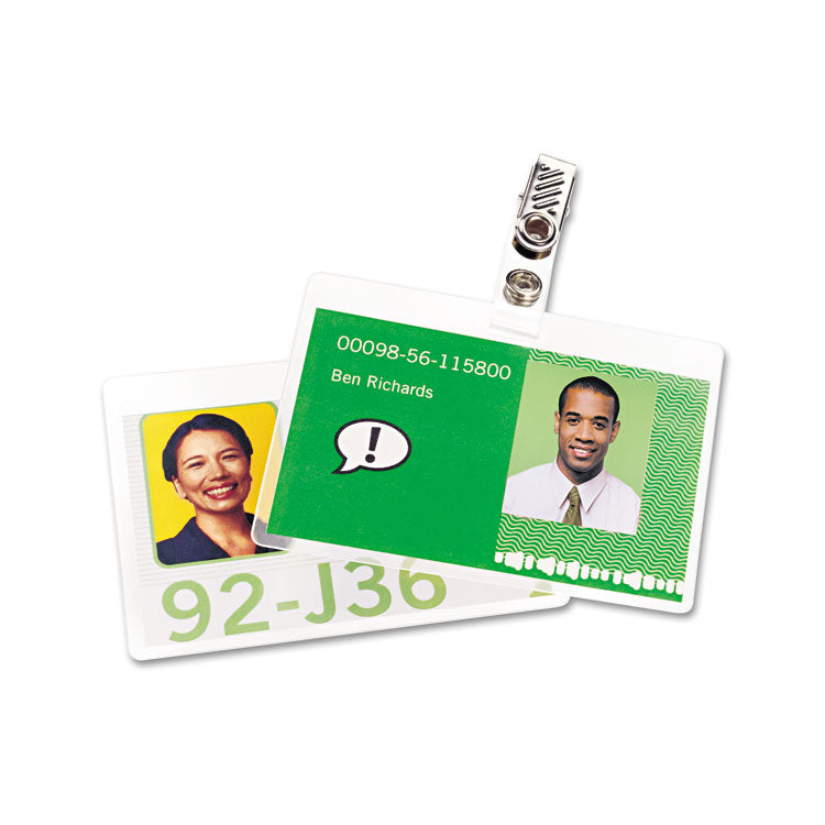 Selfseal Self-Adhesive Laminating Pouches And Single-Sided Sheets, 8 Mil, 4.13" X 2.94", Gloss Clear, 10/pack