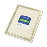 Foil Stamped Award Certificates, 8.5 X 11, Gold Serpentine With White Border, 12/pack
