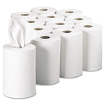 Pacific Blue Basic Nonperforated Paper Towels, 1-Ply, 7.88" x 350 ft, White, 12 Rolls/Carton