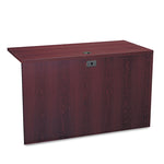 10500 Series L Workstation Return, 3/4 Height Left Ped, 48w x 24d x 29.5h, Mahogany
