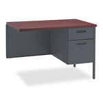 Metro Classic Series Workstation Return, Right, 42w x 24d x 29.5h, Mahogany/Charcoal