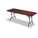 OfficeWorks Commercial Wood-Laminate Folding Table, Rectangular, 60" x 30" x 29", Mahogany