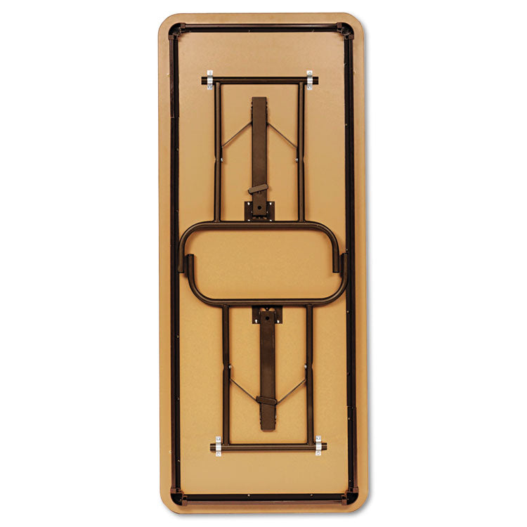 OfficeWorks Commercial Wood-Laminate Folding Table, Rectangular, 60" x 30" x 29", Oak