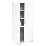 Rough n Ready Storage Cabinet, Three-Shelf, 33w x 18d x 66h, Platinum