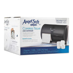 Compact Tissue Dispenser/Angel Soft ps Start Kit, 10.13 x 6.75 x 7.13, Translucent Smoke