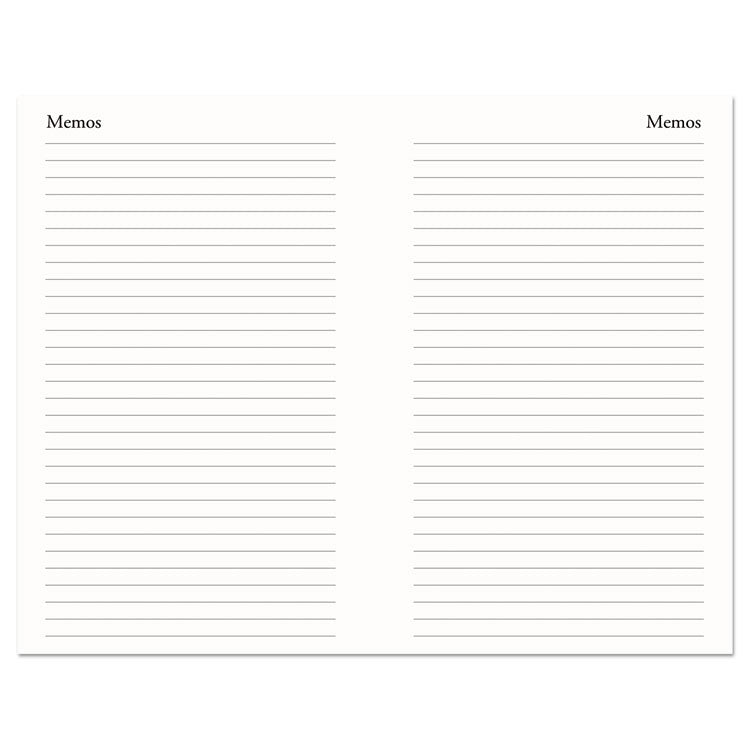 Memo Size Daily Appointment Book with 15-Minute Schedule, 8 x 5, Black Cover, 12-Month (Jan to Dec): 2025