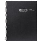 Monthly Hard Cover Two-Year Planner, 11 x 8.5, Black Cover, 24-Month: Jan 2025 to Dec 2026