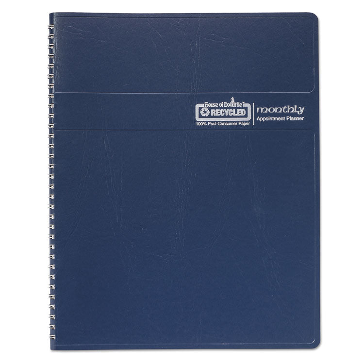 14-Month Recycled Ruled Monthly Planner, 11 x 8.5, Blue Cover, 14-Month: Dec 2024 to Jan 2026