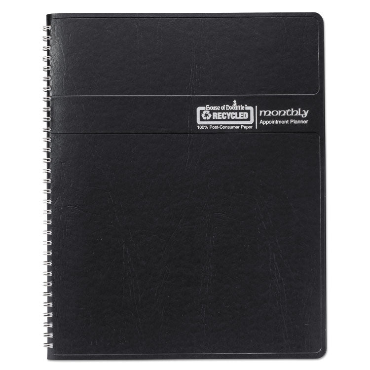 14-Month Recycled Ruled Monthly Planner, 11 x 8.5, Black Cover, 14-Month: Dec 2024 to Jan 2026