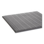 Ribbed Anti-Fatigue Mat, Vinyl, 27 X 36, Gray