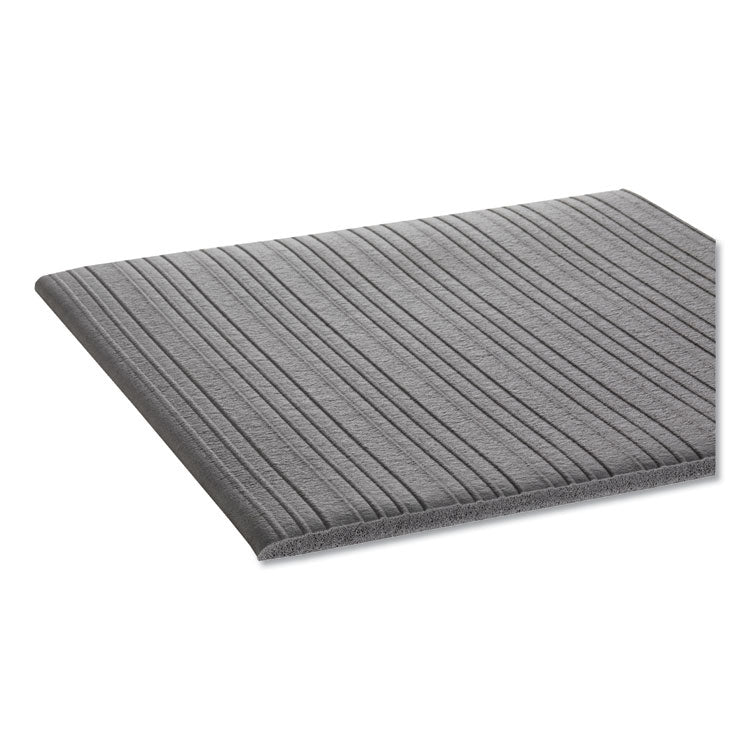 Ribbed Anti-Fatigue Mat, Vinyl, 27 X 36, Gray