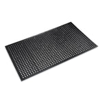 Safewalk-Light Drainage Safety Mat, Rubber, 36 X 60, Black