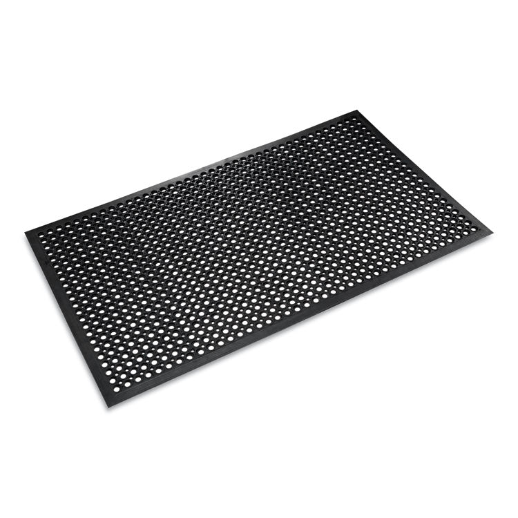 Safewalk-Light Drainage Safety Mat, Rubber, 36 X 60, Black
